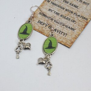 Defy gravity, wicked the musical earrings