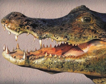 Crocodile printable art - Instant Digital Download