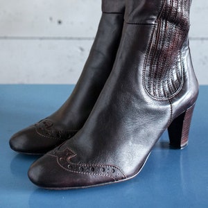 EUR37 US6.5 GIXUS designer vintage high chelsea boots UK4