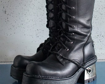 90s NEW ROCK Steel Heel Boots ブーツ y2k 90s NEW ROCK Steel Heel Boots ブーツ y2k Vintage 90s Y2K