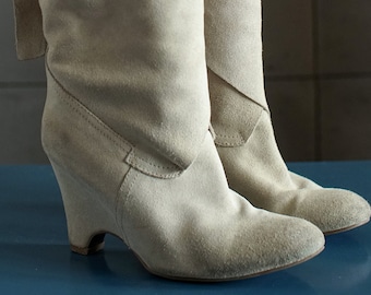EUR37 US6.5 VICIOUS botas vintage de ante de diseño UK4