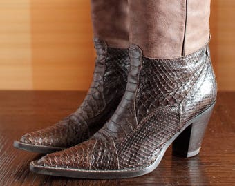 EUR37,5 EE. UU. 7 Botas vaqueras LOZZI Milano Italia Botas vaqueras estilo western UK4,5
