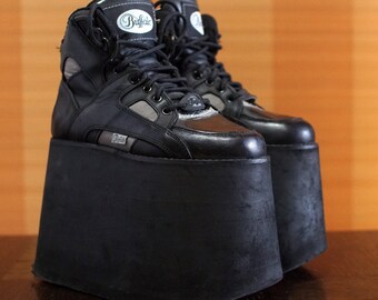 BUFFALO Tower 15cm High Techno Black Platform Rave Club - Etsy Denmark