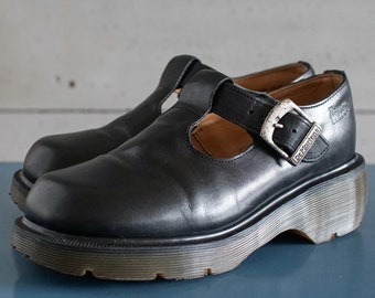EUR38 US7.5 Made in England Dr Martens Black T-strap Mary EUR38 US7.5 Made in England Dr Martens Black T-strap Mary