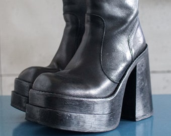 EUR39 US8.5 SONAX buty na platformie bardzo rzadka platforma MEGA buty z lat 90. y2K 6UK