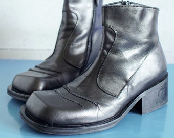 Botas cuadradas Roby&Andre de los 90, diseño gótico steampunk y2k, talla UK6, de EUR 39 y US 8,5.