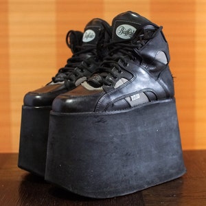 BUFFALO Tower 15cm High Techno 2000 Black Platform Rave Club Kid ...