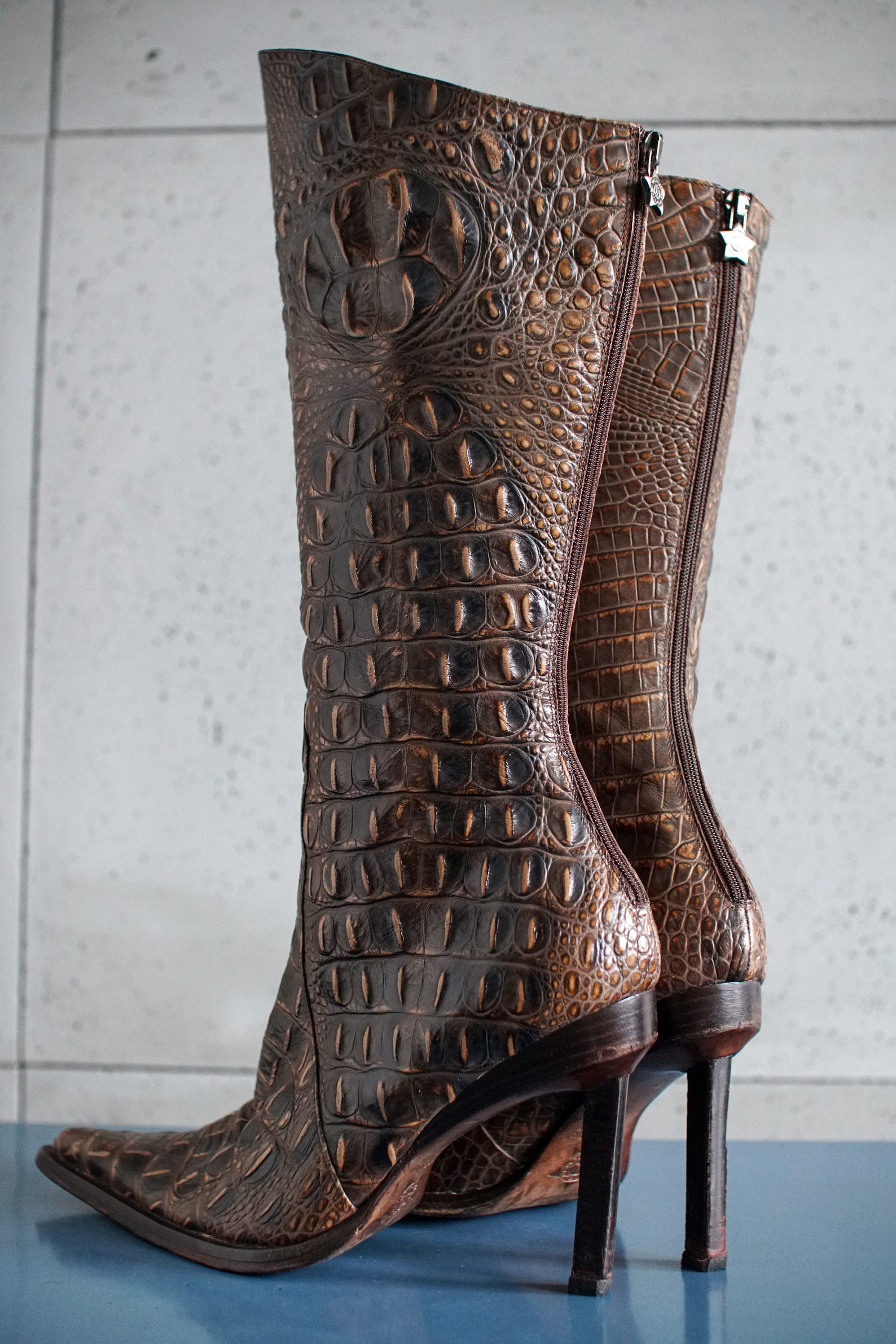 Women's Western Cowgirl Boots - Pointed Toe, Pull-On, Studded & Embroidered With Chunky 3" Heel