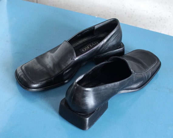 Unique vintage low heel Japanese school loafers f… - image 7