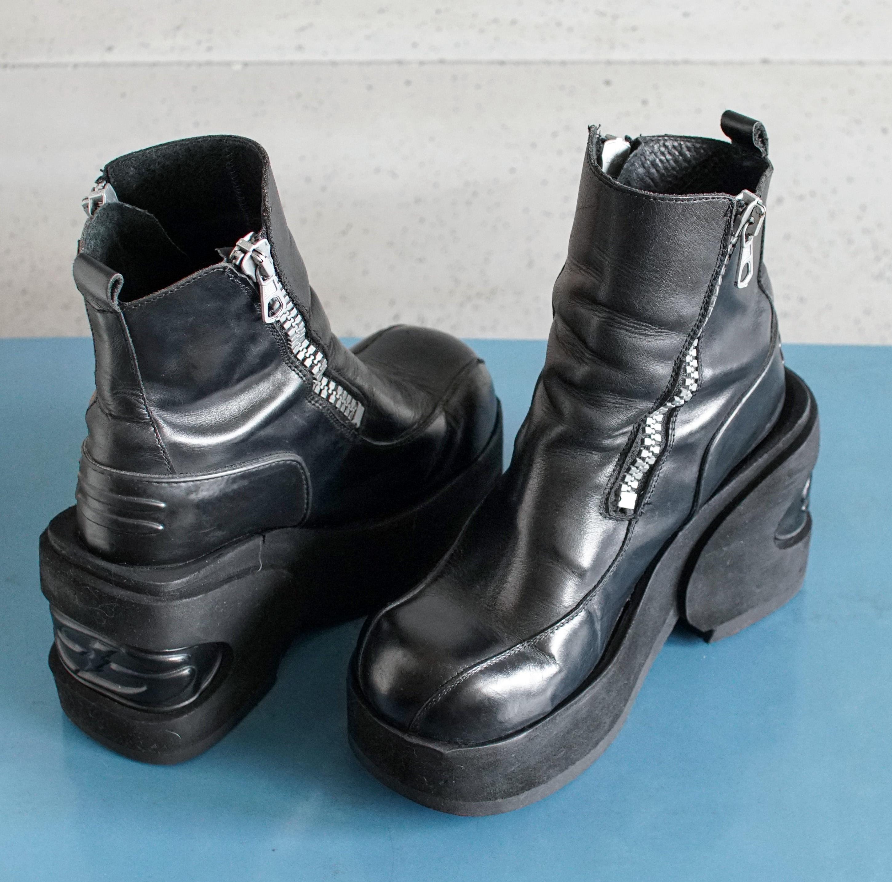 希少☆SONAX 90s Y2K ヴィンテージ 厚底 Mega Platform EUR39 US8.5 SONAX Platform Boots Super Rare MEGA Platform 90s