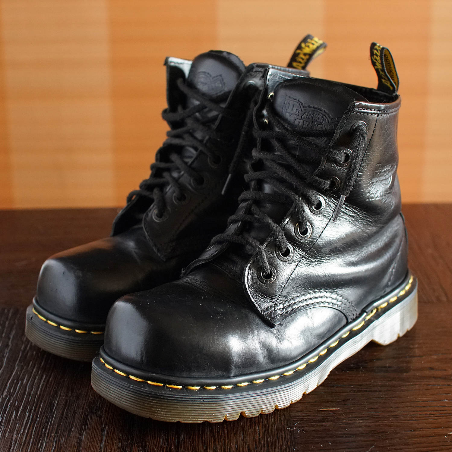 Dr Martens Steeltoe INDUSTRIAL platform vintage boots 7eylet | Etsy