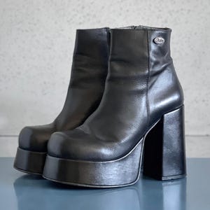 EUR40 US9 BUFFALO T 24401 platform boots 90&#39;s rare chunky boots UK6.5