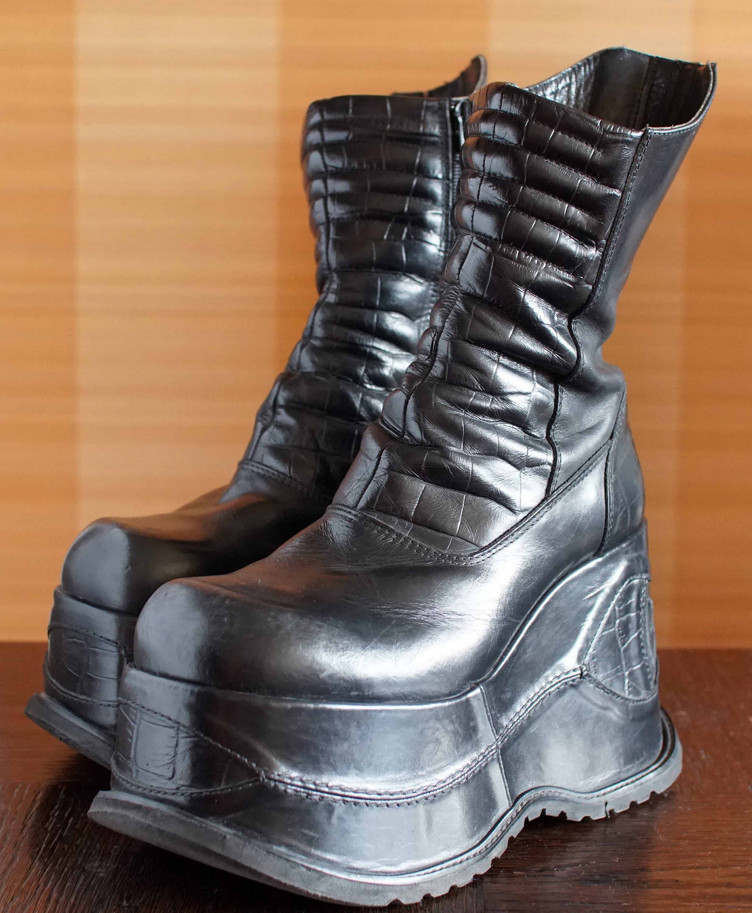 BUNKER Super High Platform Boots 90 s Black Club Kid Grunge Gothic 90s Boots Vintage Killler Boots Chunky Clubkid Platform Goth Etsy