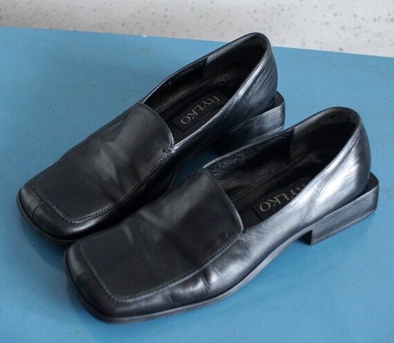 Unique vintage low heel Japanese school loafers f… - image 2