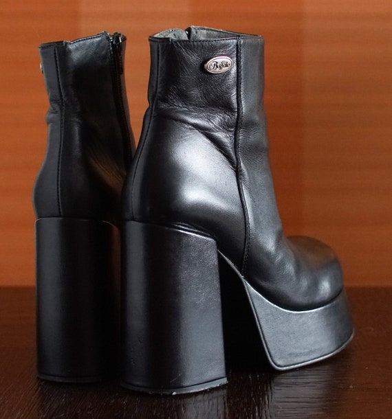 靴 buffalo bobs leather heel boots hedi y2k EUR40 US9 BUFFALO T 24401 Platform Boots 90's Rare Chunky Boots