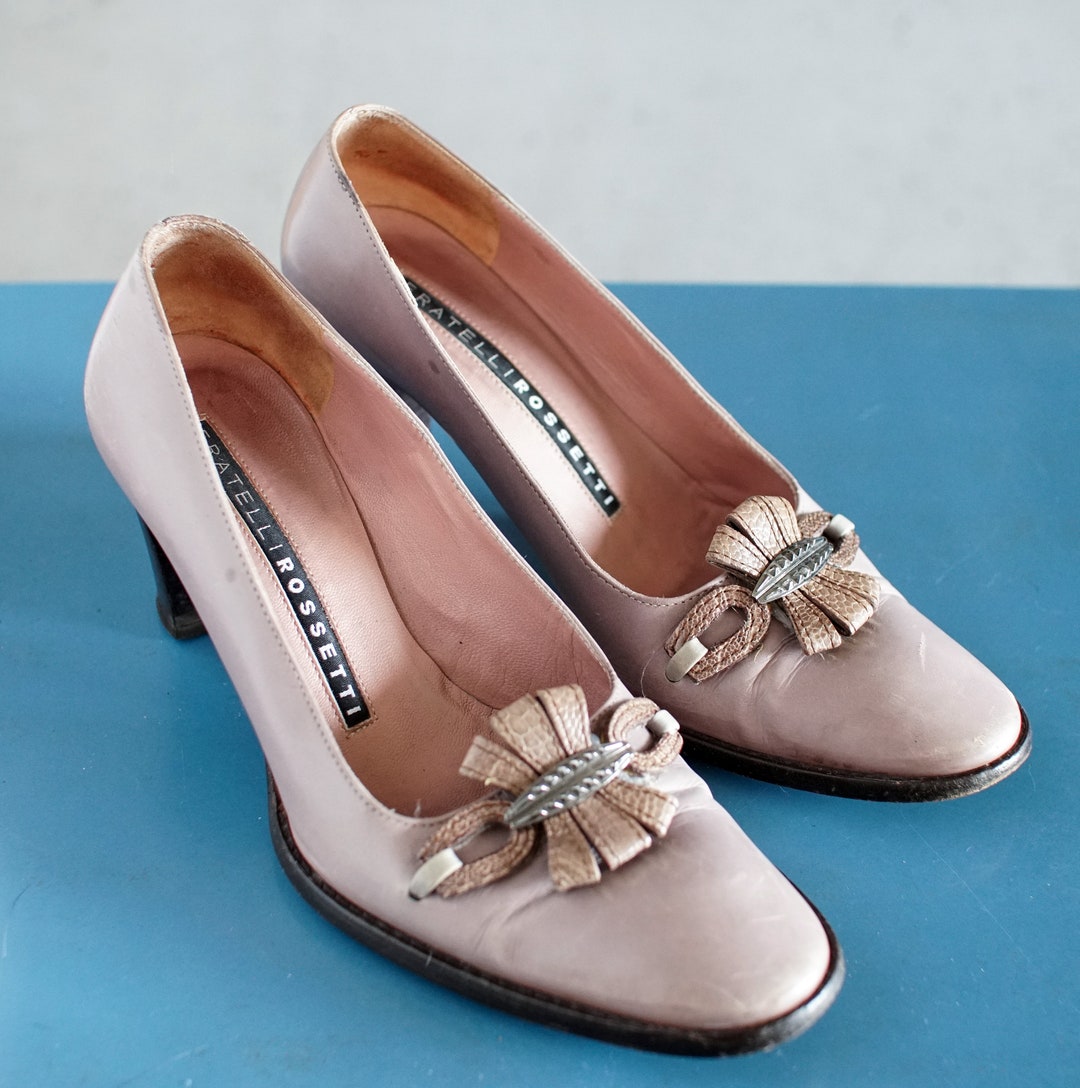 EUR36.5 US6 Fratelli Rossetti Kitten Heels Vintage Designer Mid