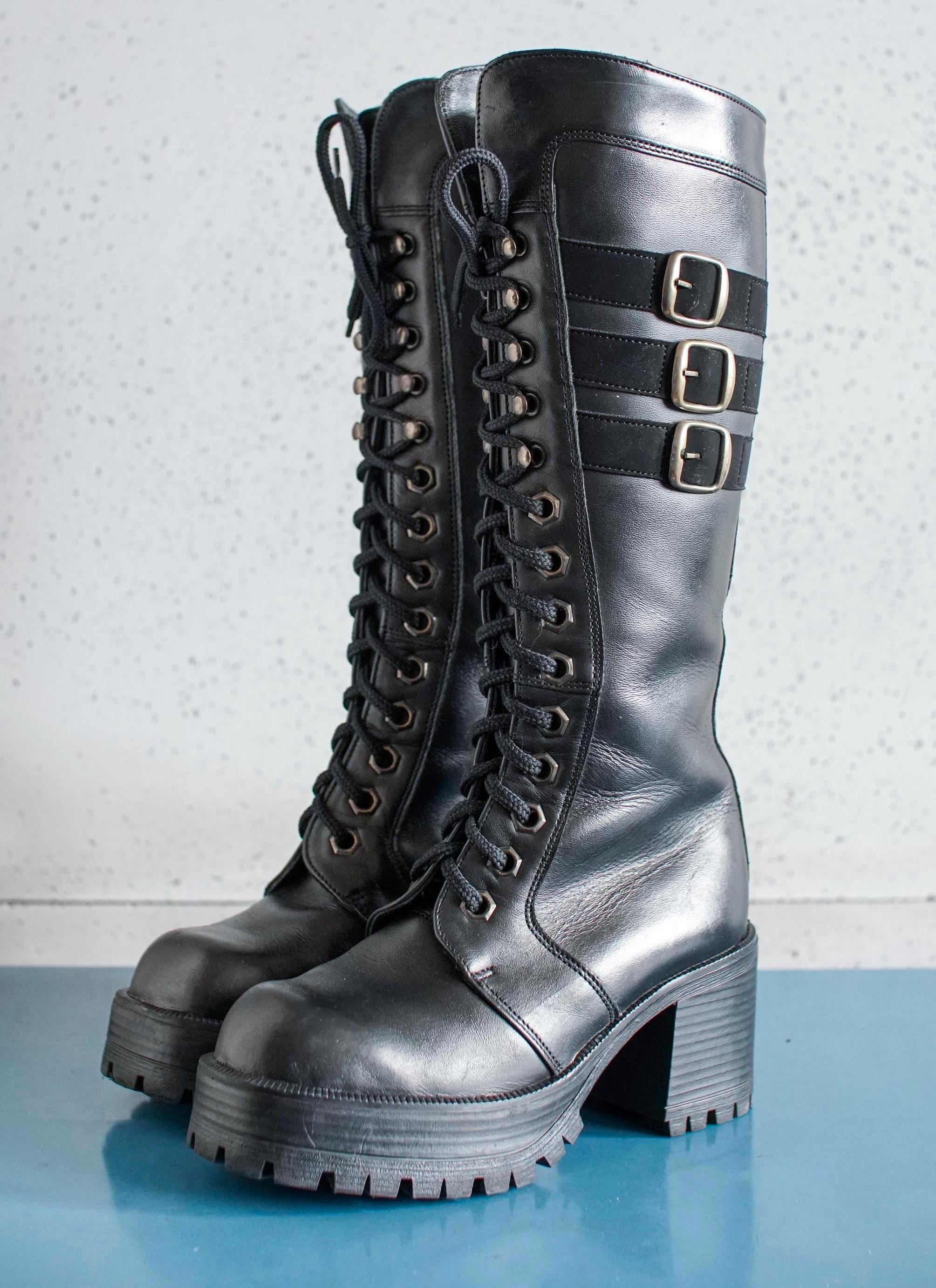 Vintage Destroy Platform Boots - Etsy