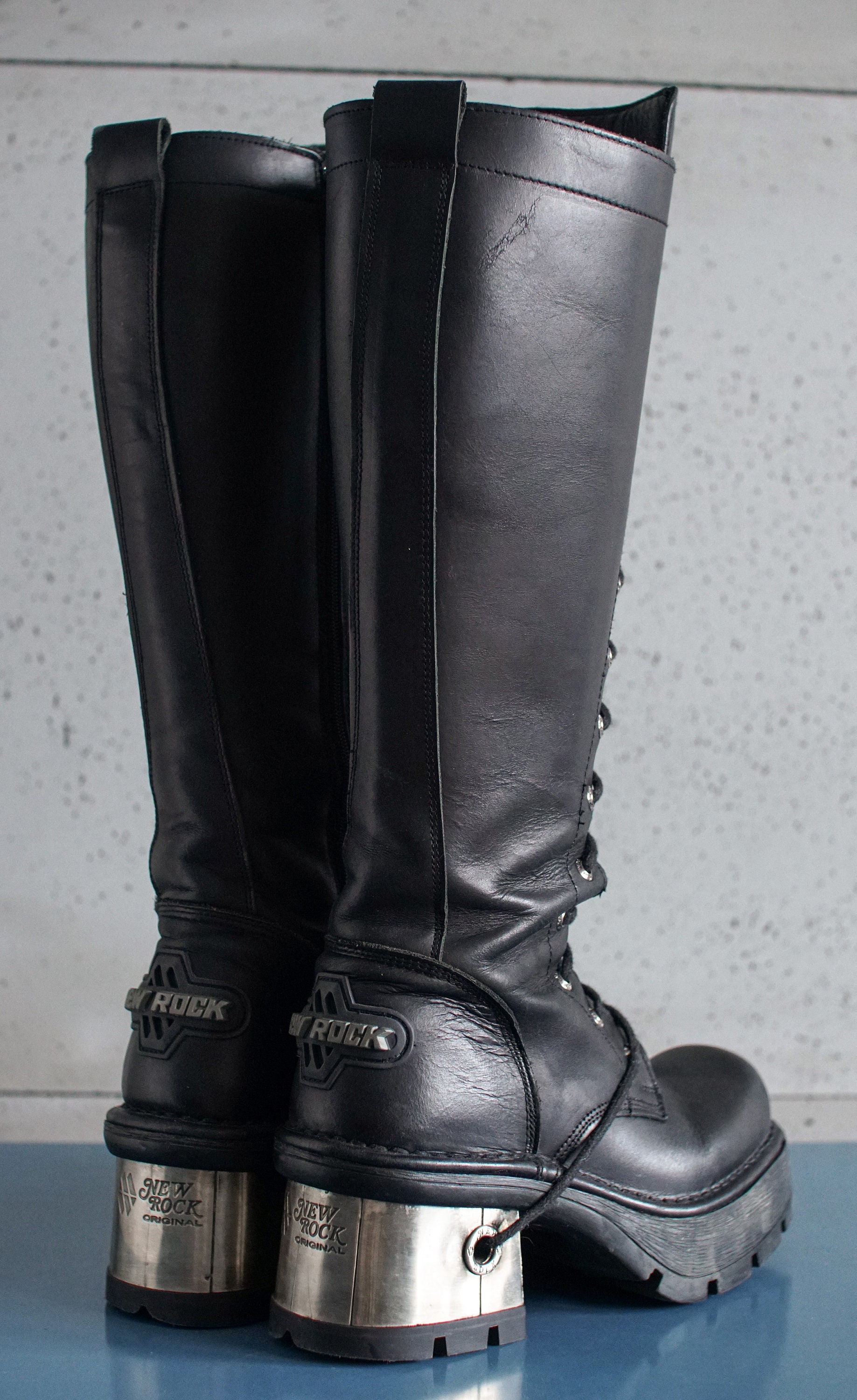 Discontinued Rare New Rock Platform Boots Laces Gothic Wednesday