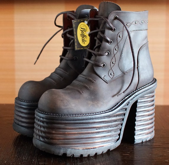 BUFFALO super high platform boots 90's Club Kid G… - image 7