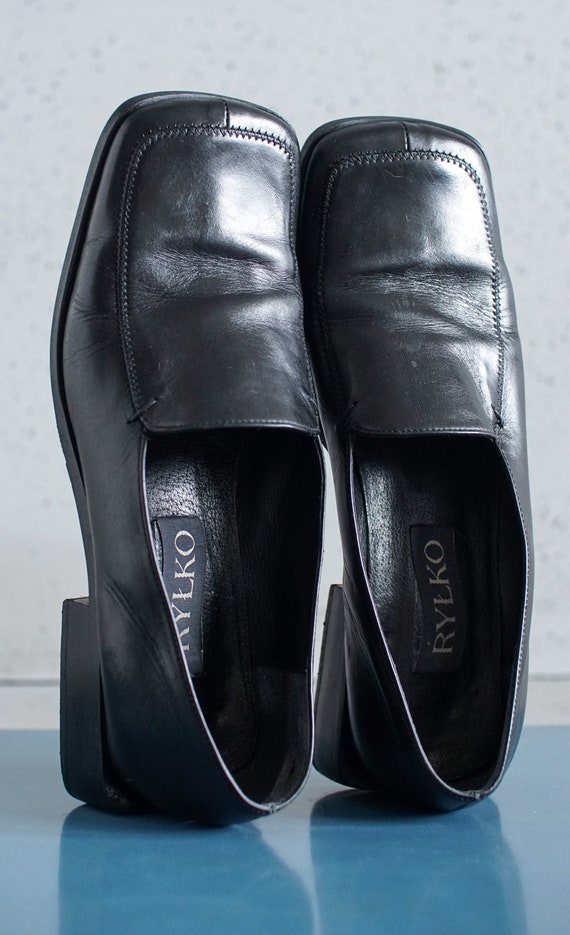 Unique vintage low heel Japanese school loafers f… - image 8