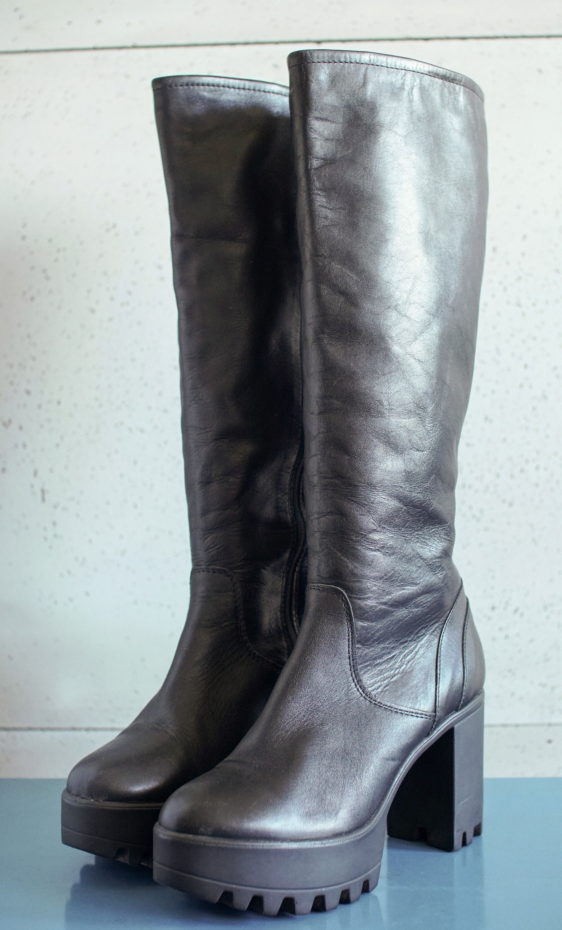 Knee High Bullboxer Boots Uk Vintage BULL BOXER 90s High Platform