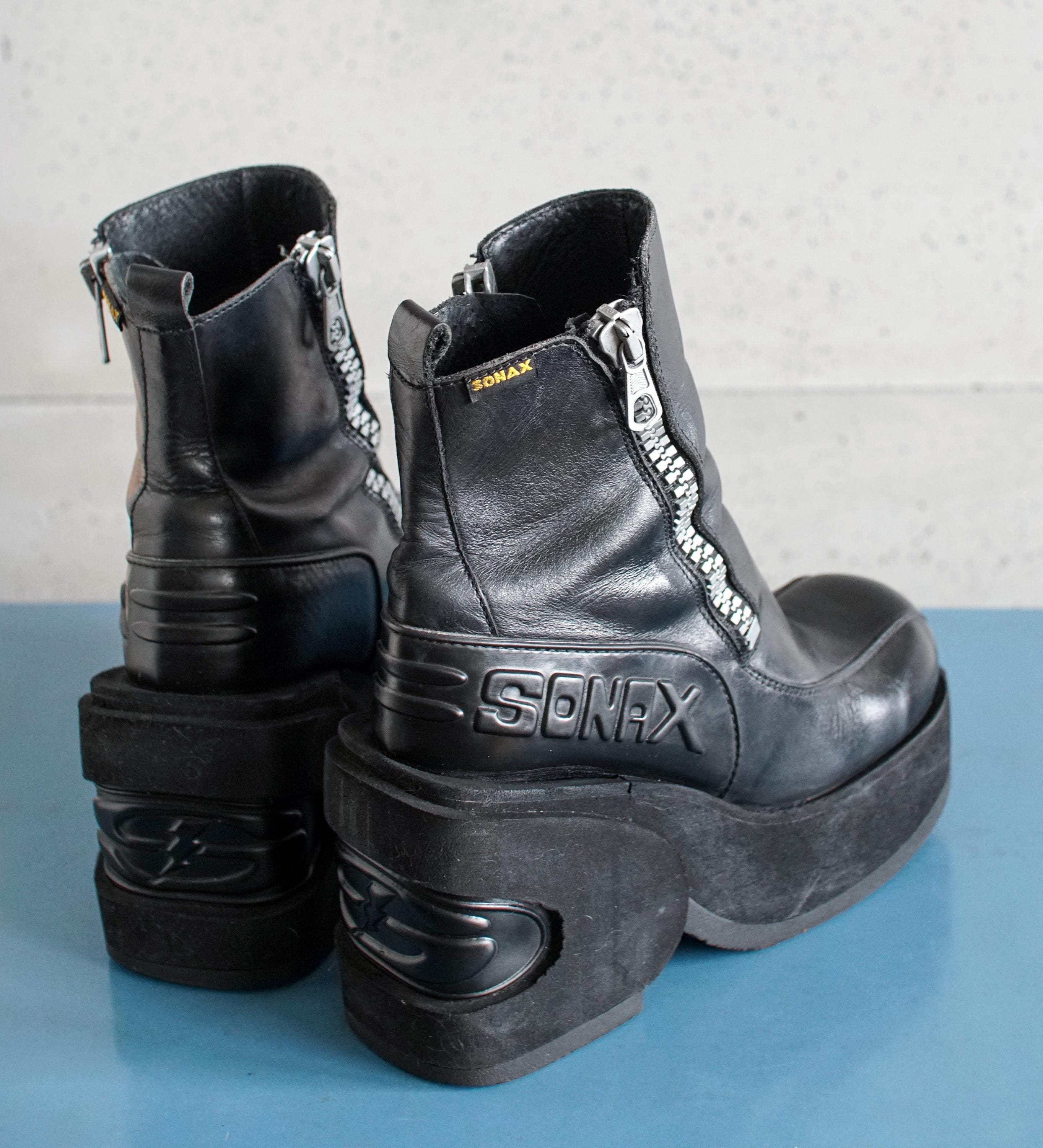EUR39 US8.5 SONAX Platform Boots Super Rare MEGA Platform 90s