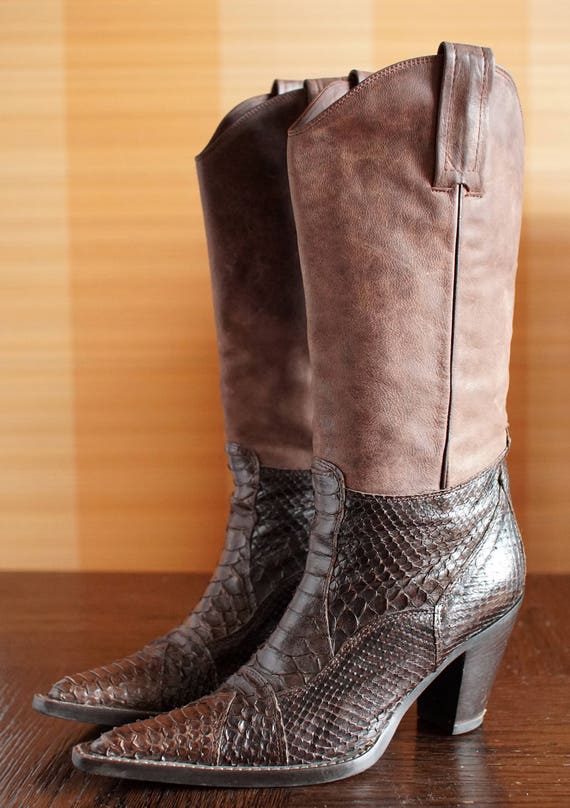 snakeskin cowgirl boots