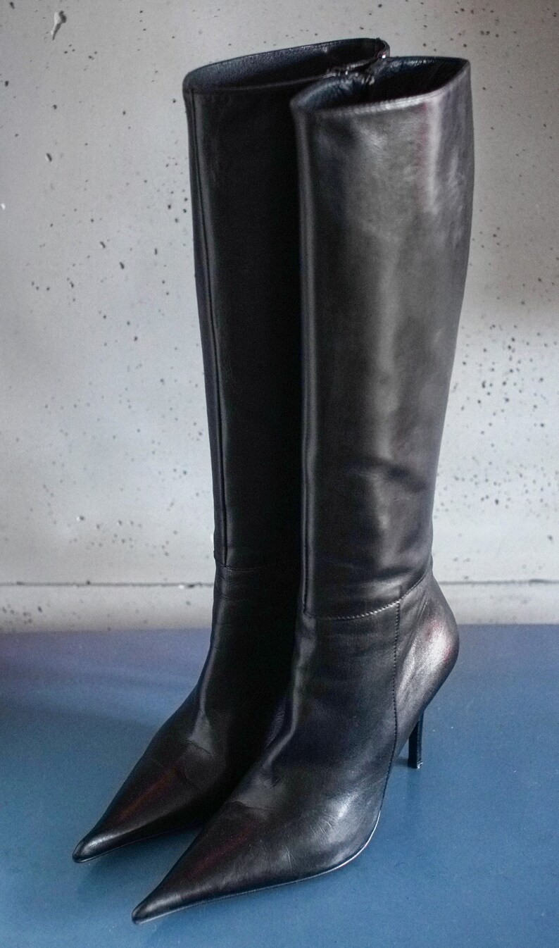 VENEZIA Vintage Super Pointy Fashion BOOTS 37 Etsy
