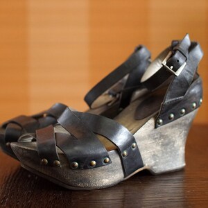 IXOS vintage designer sandalen met plateauzool van 37 EUR (houten klompen)