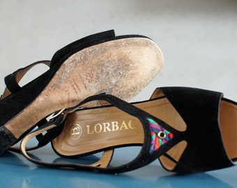 EUR38,5 US8 Sandalias vintage de diseño italiano LORBAC