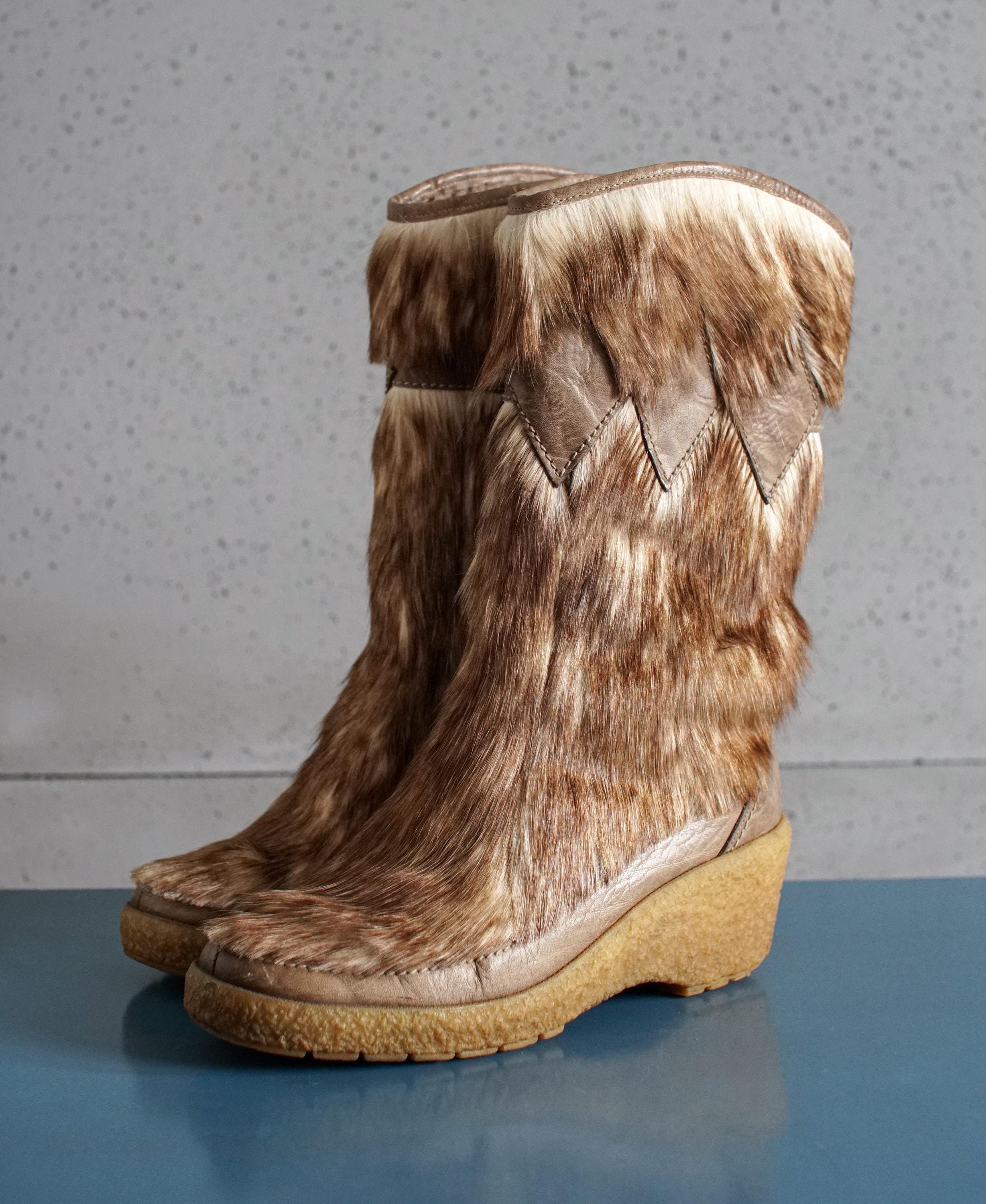 Bottes Après-ski Tecnica Skandia – Marron, Fourrure Chèvre, Pointure 6.5 – Occasion Très Bon état