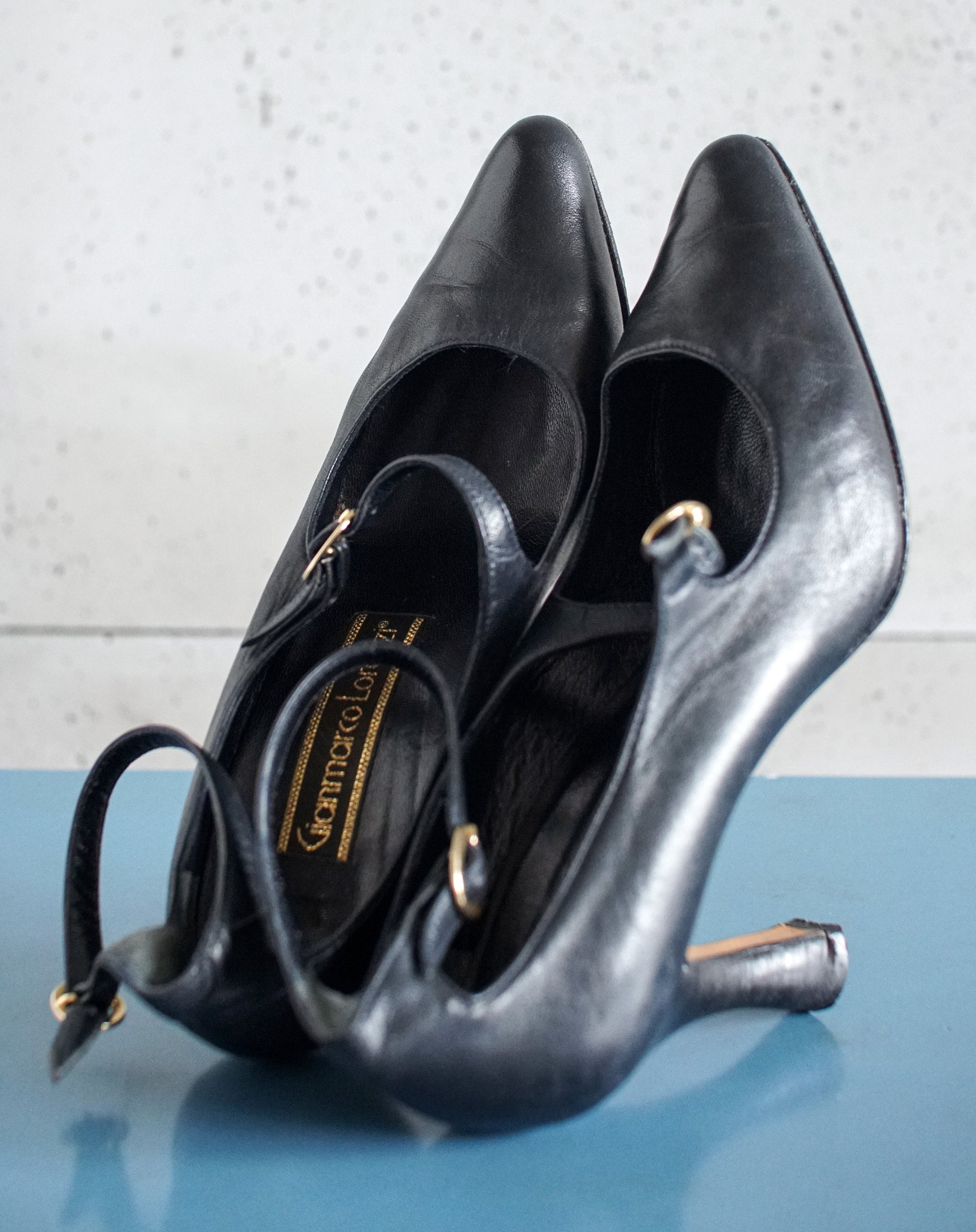 Escarpins Fetish Noirs à Talon Aiguille Et Plateforme GIANMARCO LORENZI - Taille 36, Occasion