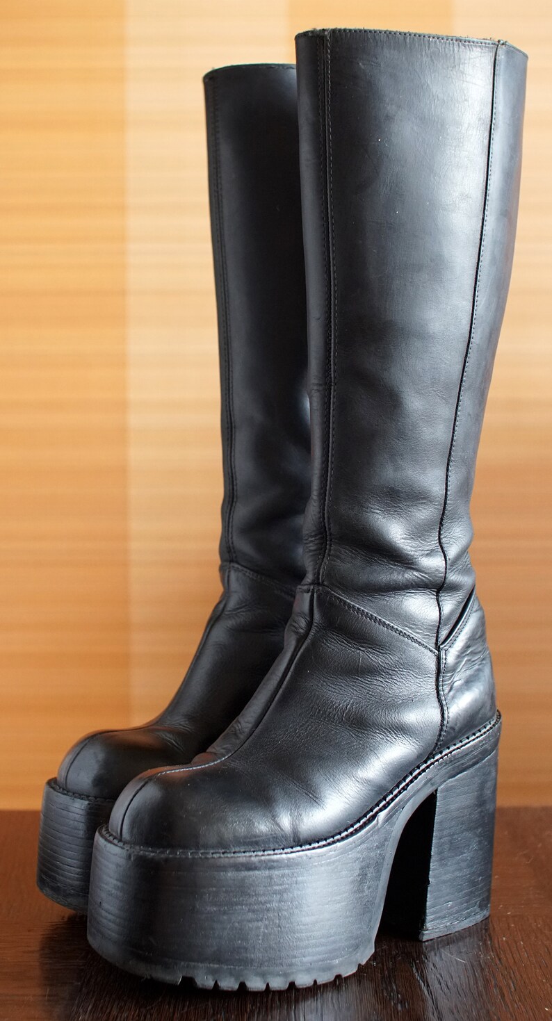 super high platform boots