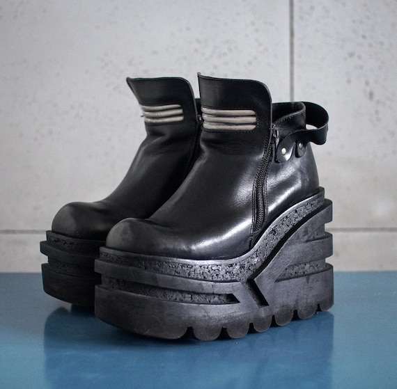 EUR37 US6.5 SONAX Platform Boots Super Rare MEGA Platform 90s