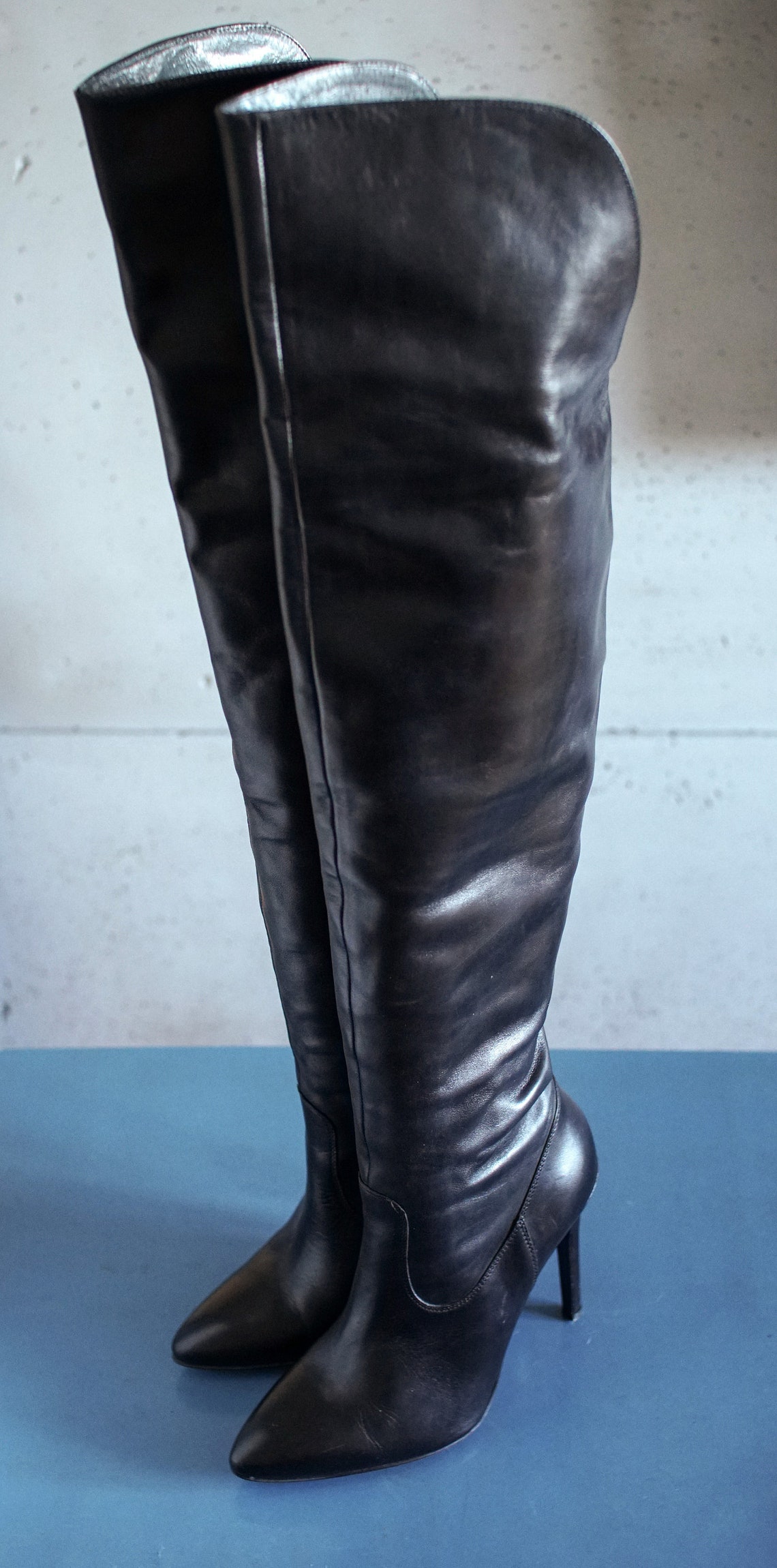 SIMPLE Vintage Overknee High Heel Classic Thigh Boots 39 - Etsy