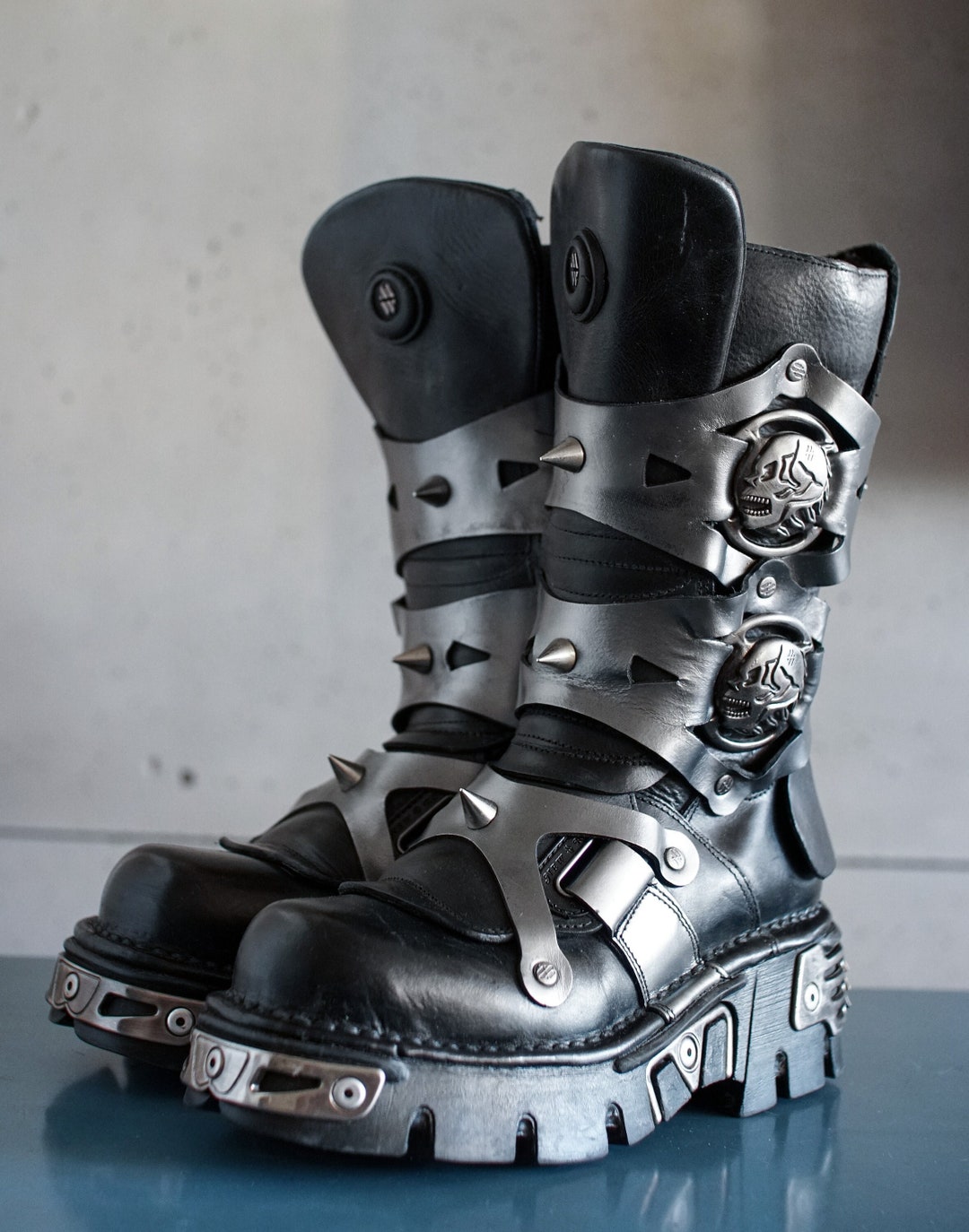 Discontinued Rare New Rock Platform Boots SUKLL Ghost Rider - Etsy