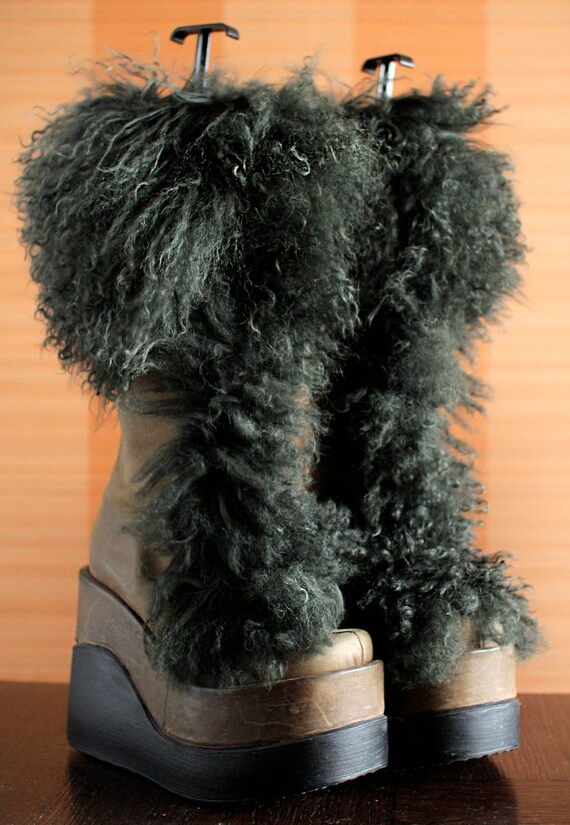 furry platform boots