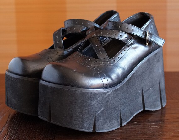 demonia flower child platform mary janes