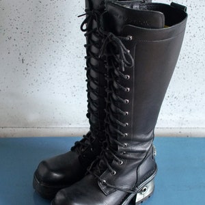 Discontinued Rare New Rock Platform Boots Laces Gothic Wednesday Metal ...