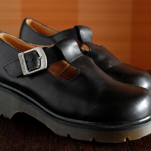 Dr Martens negro Merceditas correa vintage zapatos DOCS - Etsy España