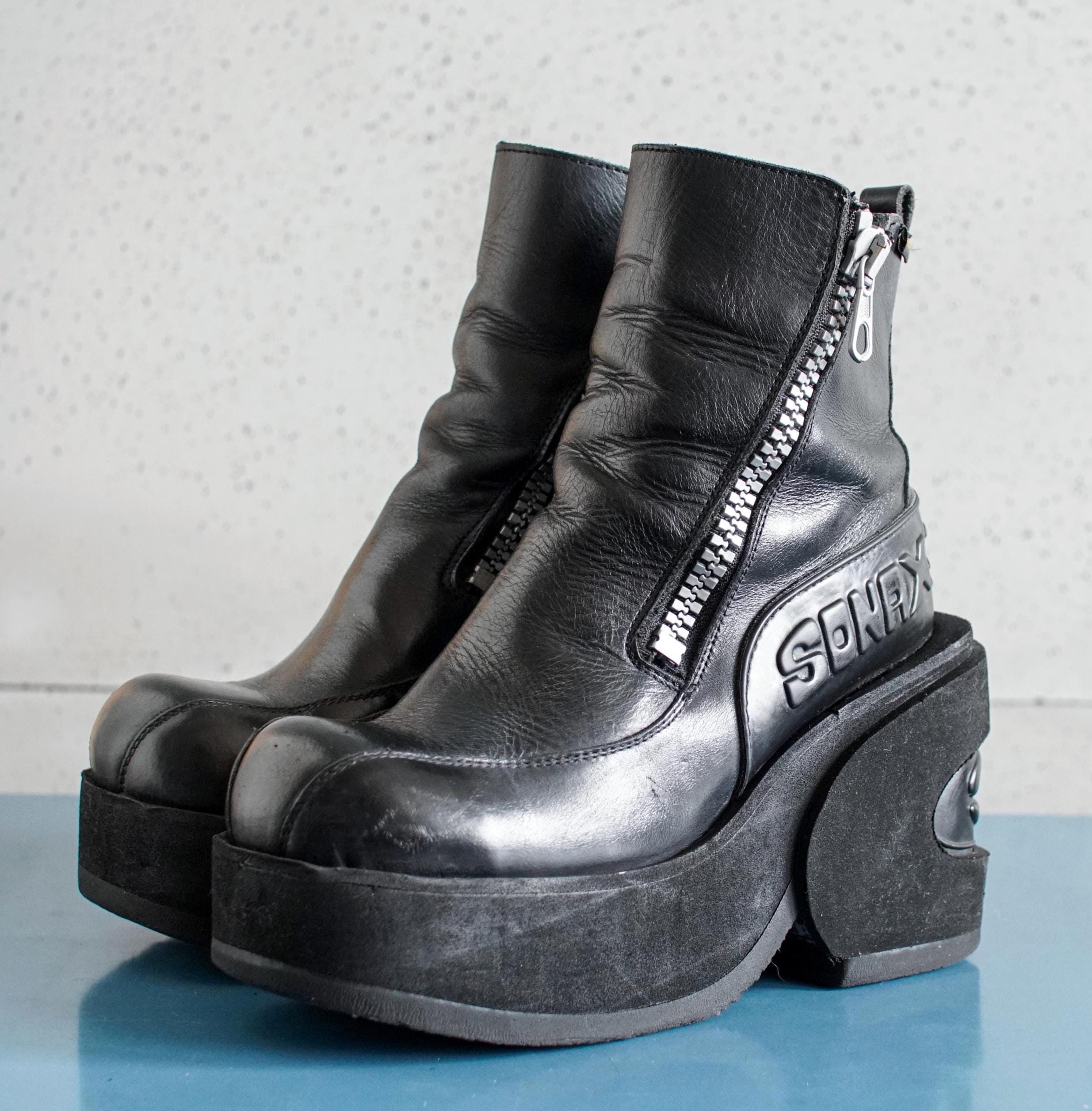 EUR39 US8.5 SONAX Platform Boots Super Rare MEGA Platform