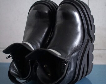 希少☆SONAX 90s Y2K ヴィンテージ 厚底 Mega Platform EUR37 US6.5 SONAX Platform Boots Super Rare MEGA Platform 90s