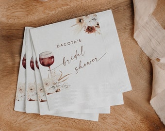 Editable Wine Cocktail Napkin Template, Vino Before Vows Napkin Square, Wine Tasting Bridal Shower Table Decor, Printable Download 785