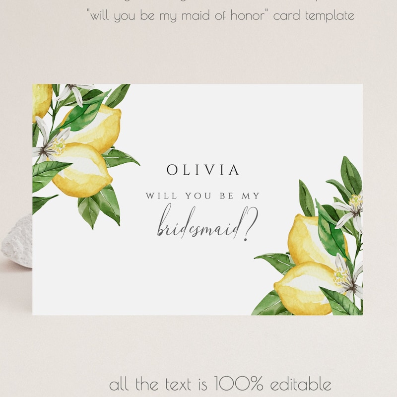 Bridesmaid Proposal Printable Etsy