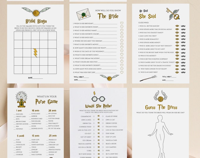 Harry potter bridal shower - Etsy