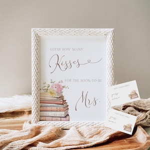 Storybook Bridal Shower Games Editable, A New Chapter Begins Bridal Games, Floral Her Next Chapter Book Stack Template Digital Download 385 image 7
