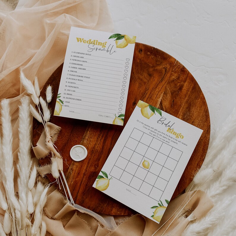 She Found Her Main Squeeze Game Bundle Lemons Bridal Shower Etsy