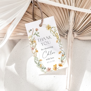 Bee Bridal Shower Favor Tags Template, Honey Bee and Wildflower Bridal Shower Labels, Bride to Bee Gift Tags, Editable Instant Download 328