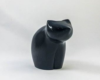 Handcrafted Carved Wooden Black Bear Figurine