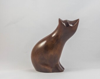 Handcrafted Carved Wooden Brown Bear Figurine